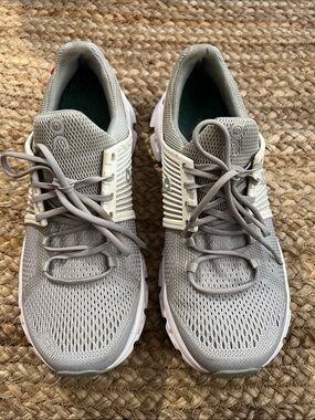 On Running Light Grey Mesh Sneakers size W8